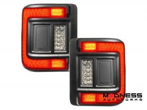 Jeep Wrangler JL Tail Lights - Flush Mount -LED - Red Lens